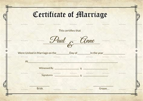 marriage certificate online maker.